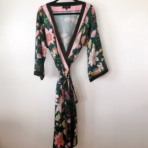 Eloquii Floral Printed Kimono Dress 14/16 - Picture 3 of 5
